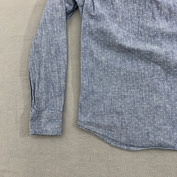 Bonobos Button Down Shirt Mens Small Swiss Dot Long Sleeve Chambray Slim Fit - Picture 8 of 16